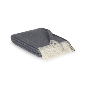 Kuscheldecke „Milano Grigio“ aus Merinowolle & Kaschmir – 140 × 200 cm
