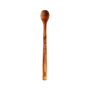 Honigroller aus handgeschnitztem Teakwurzelholz – 19 cm